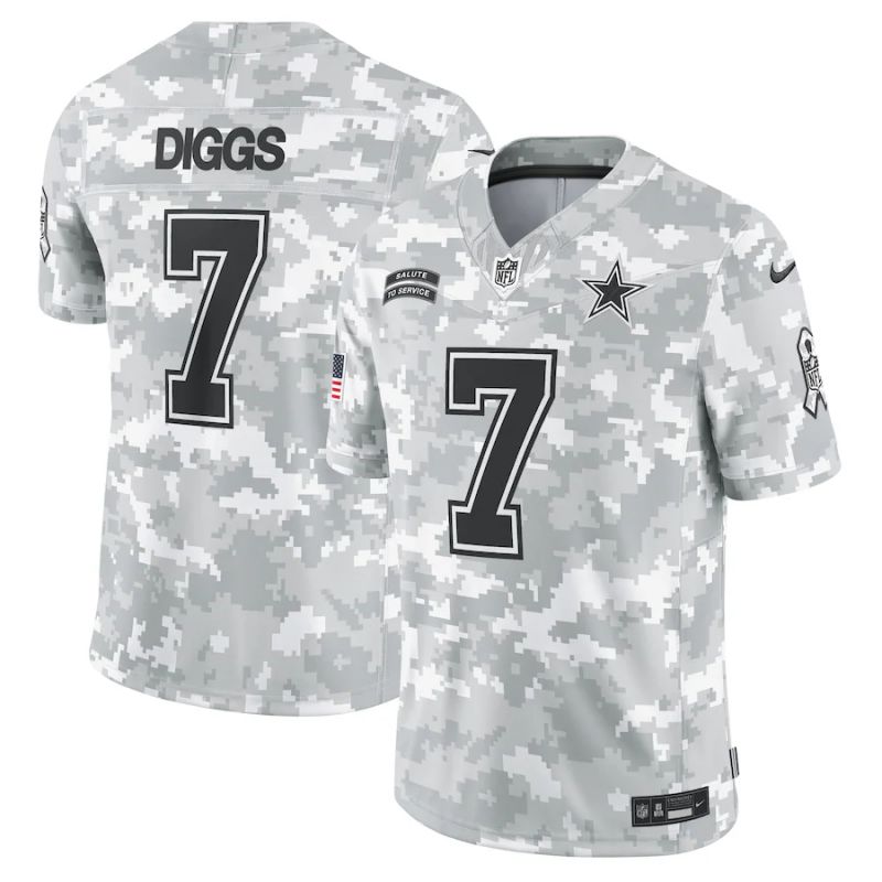 Men Dallas Cowboys #7 Diggs Nike Arctic Camo 2024 Salute to Service Limited NFL Jersey